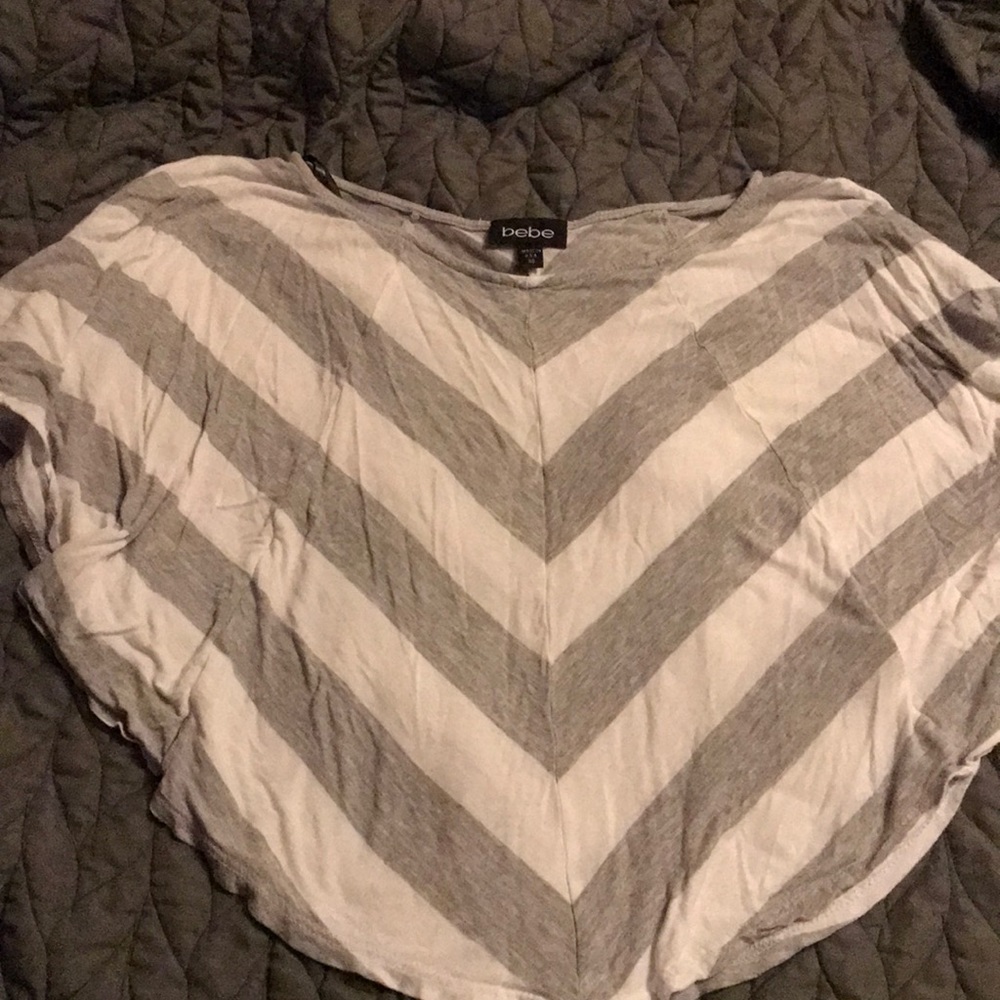 Bebe striped top with loose sleeves